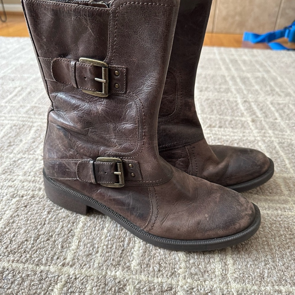 Enzo Angiolini leather brown boots 7.5